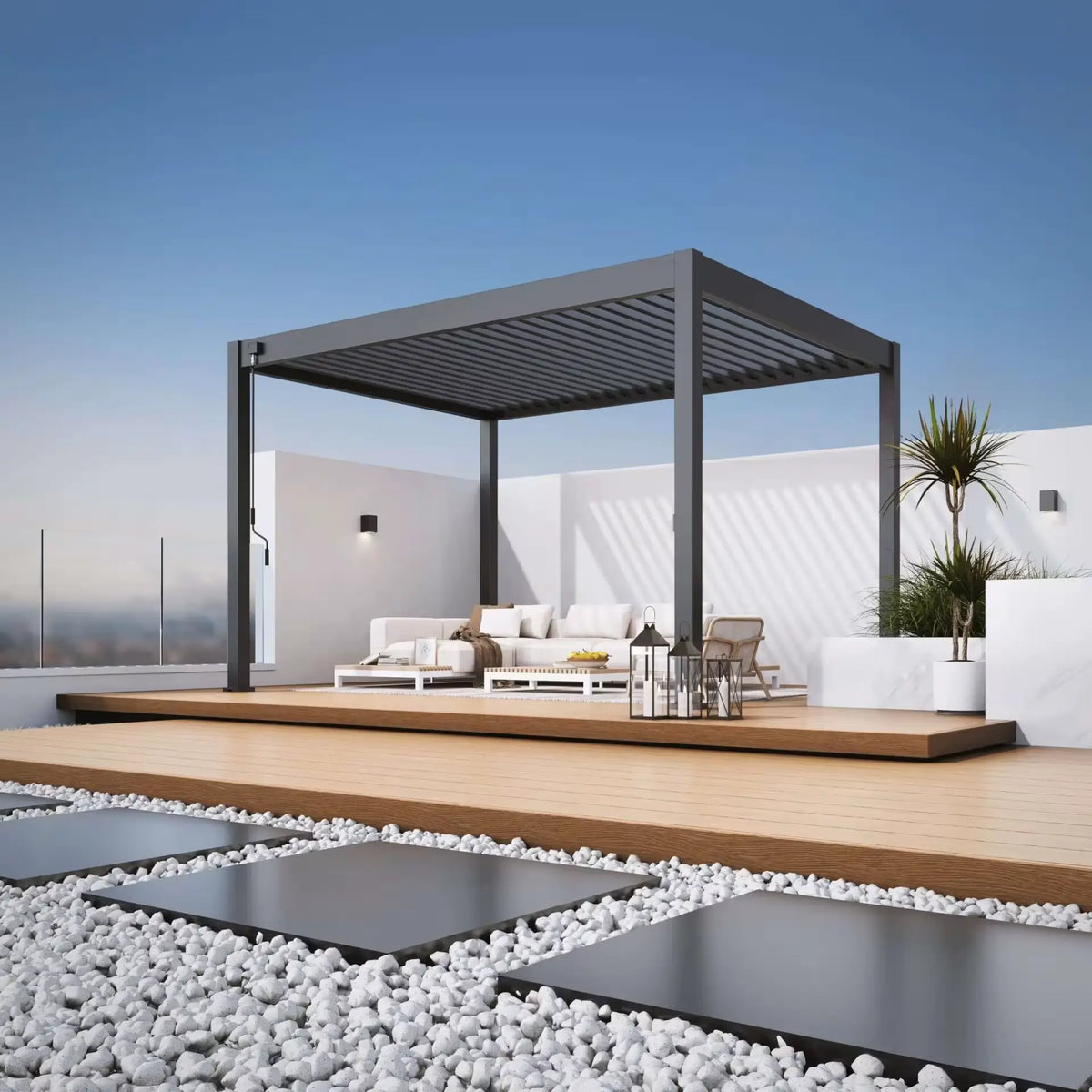 Modena Aluminium Pergola 4m × 3m — Free Standing