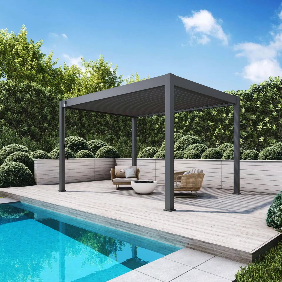Modena Aluminium Pergola 4m × 3m — Free Standing