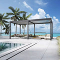 Modena Series Free-Standing Aluminium Louvre Pergola, 6m x 3m