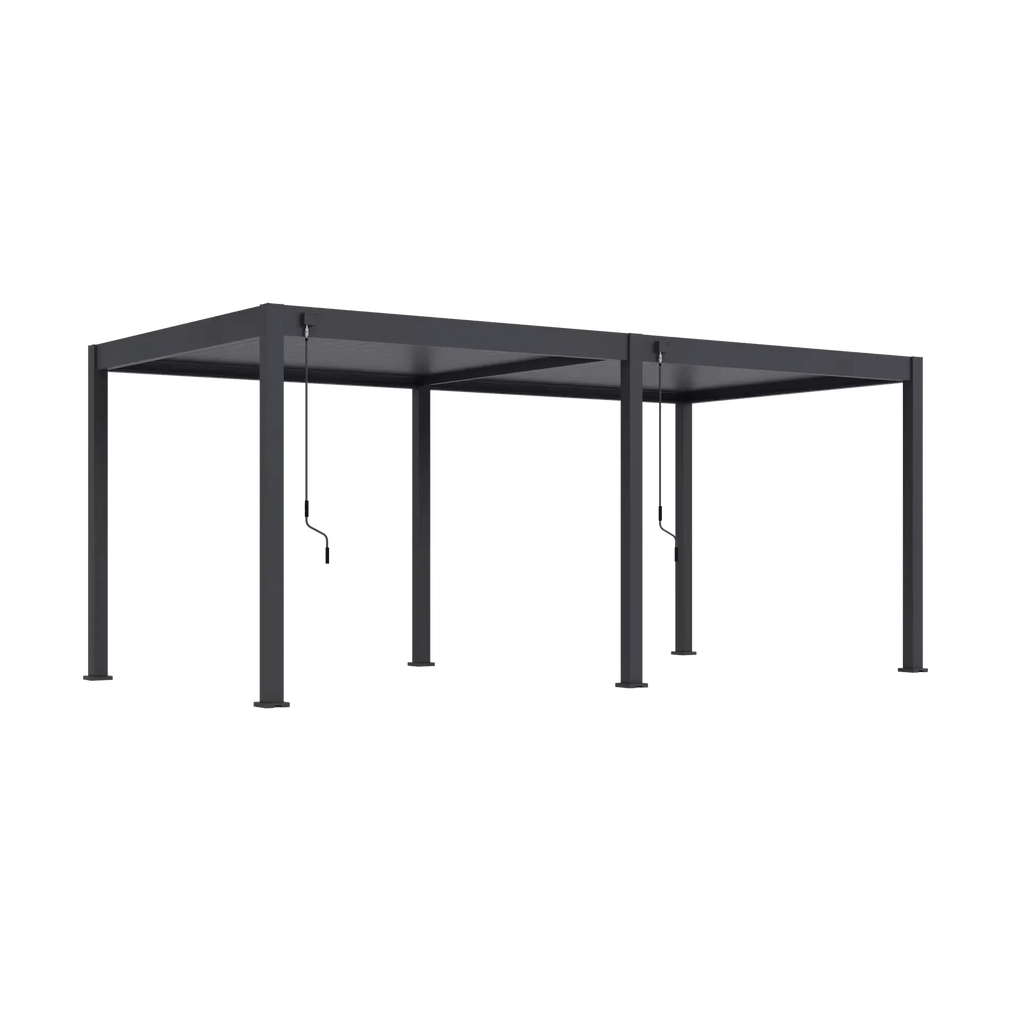 Modena Series Free-Standing Aluminium Louvre Pergola, 6m x 3m