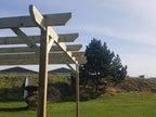 Chamfered Wooden Pergola and Decking Kit