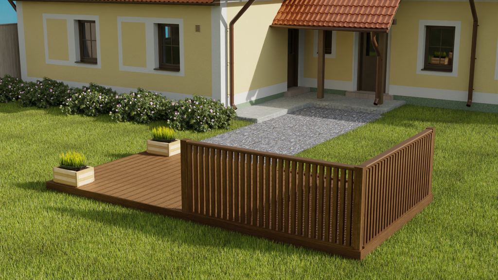 Rectangular Decking Kit With Balustrades V.2