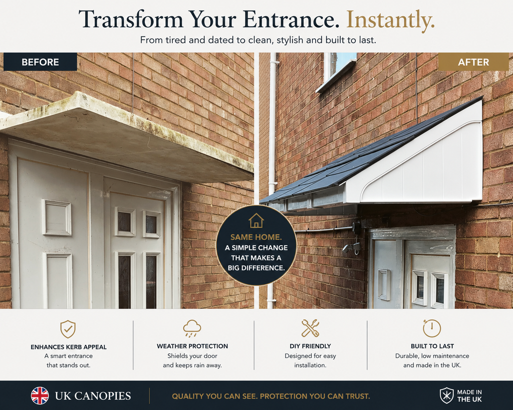 Cransley Lean-To Door Canopy — Flat Pack Porch Canopy