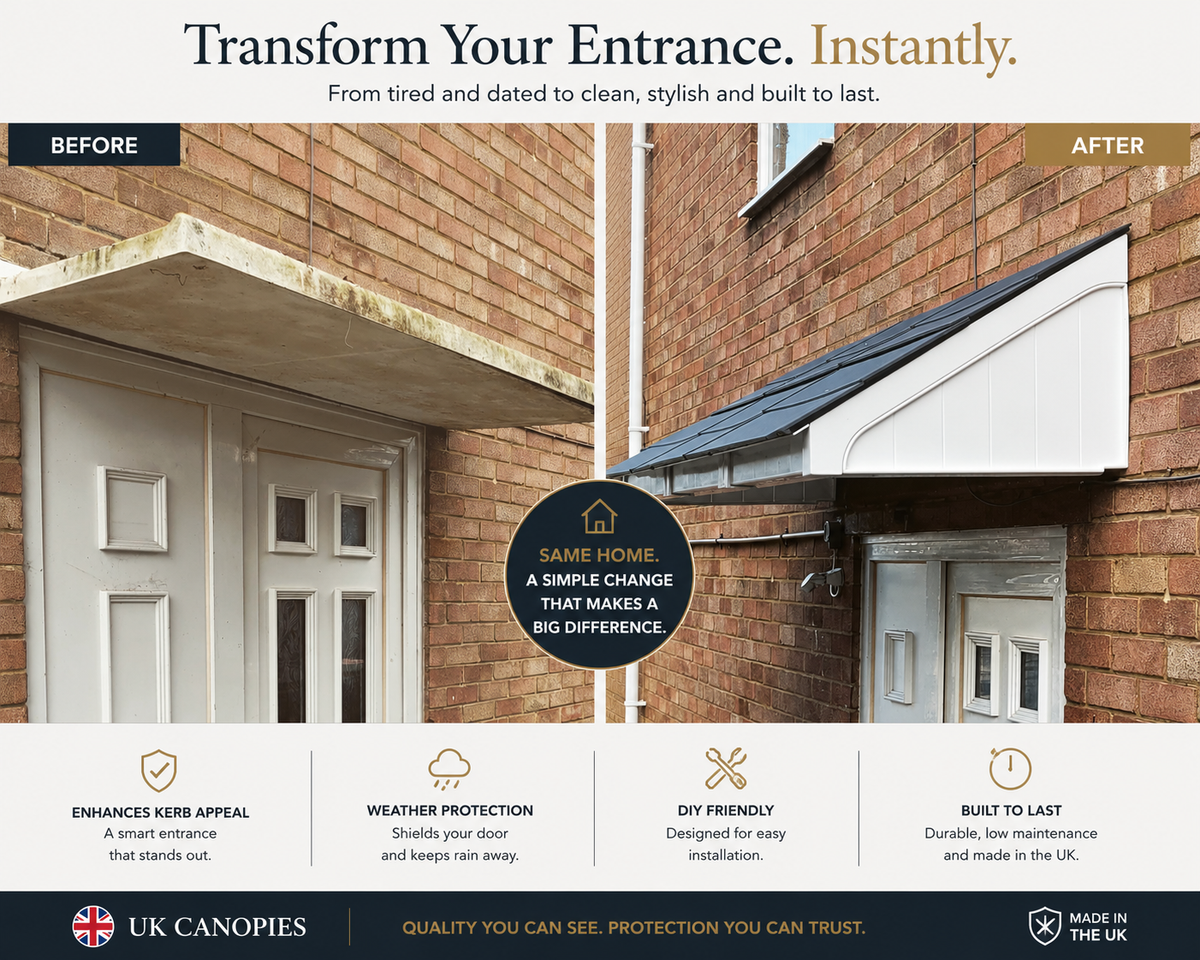 Cransley Lean-To Door Canopy — Flat Pack Porch Canopy