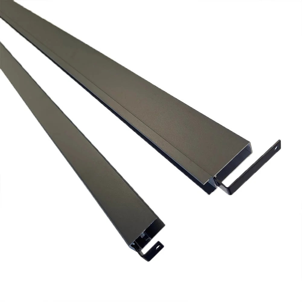 Anthracite Aluminium Top & Bottom Rail — Co-Extrusion Fencing