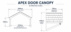 Apex Door Canopy 149cm — Flat Pack Porch Canopy