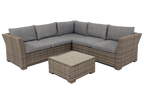 Chesterton 5-Seater Grey Rattan Corner Sofa Set & Cushion Box Bundle