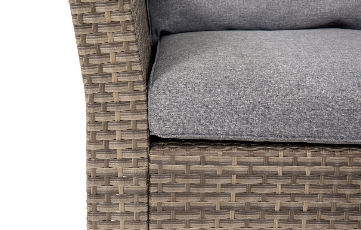 Chesterton 5-Seater Grey Rattan Corner Sofa Set & Cushion Box Bundle