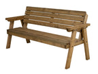 Consilium Garden Fence Bench With Backrest - Rustic Finish