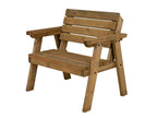 Consilium Garden Fence Bench With Backrest - Rustic Finish