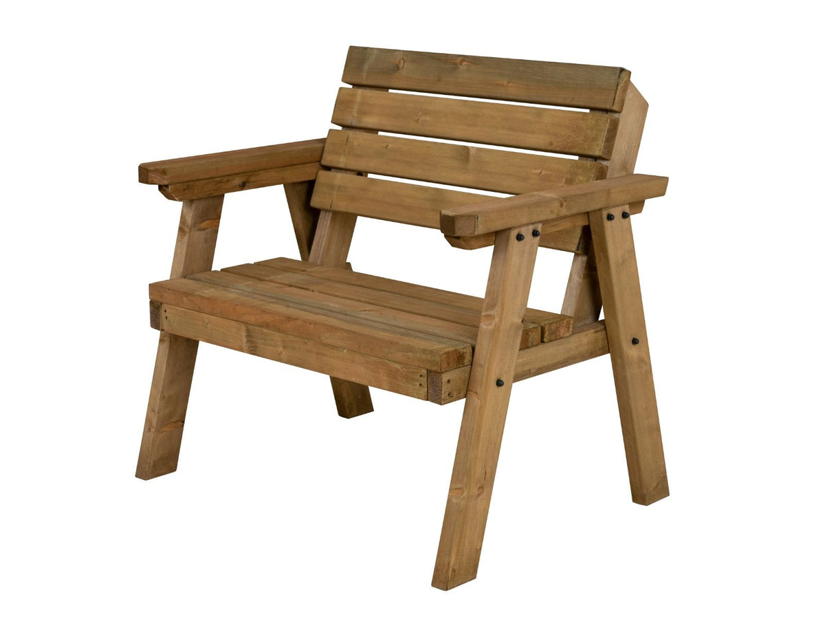 Consilium Garden Fence Bench With Backrest - Rustic Finish