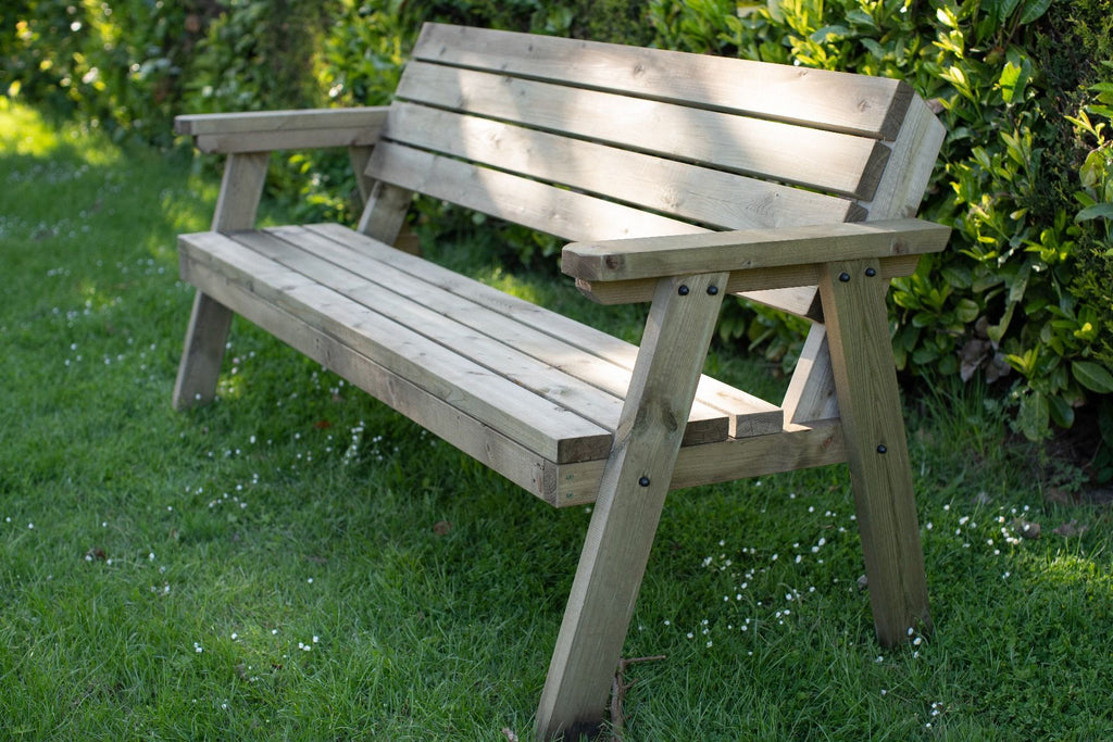 Consilium Garden Fence Bench With Backrest - Rustic Finish
