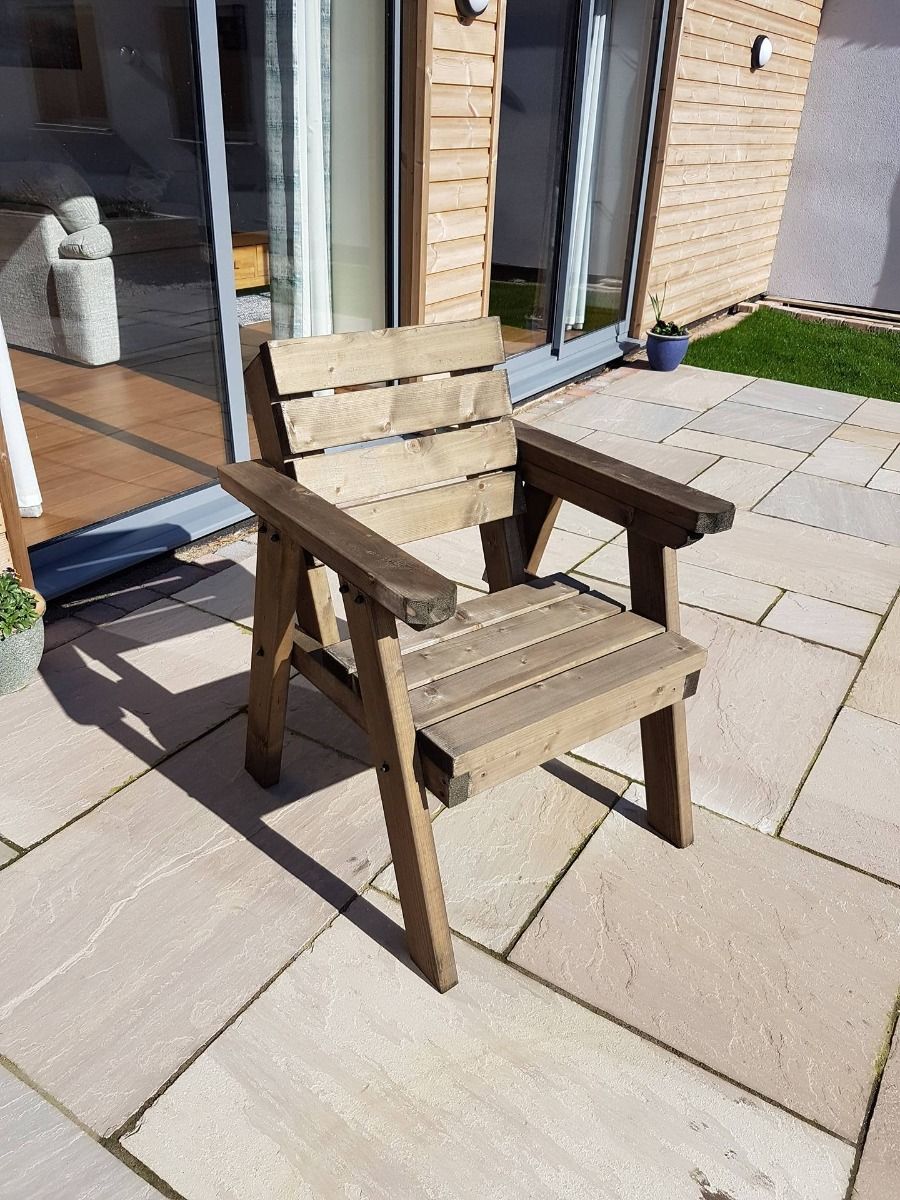 Consilium Garden Fence Bench With Backrest - Rustic Finish