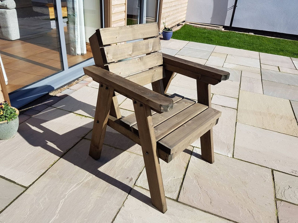 Consilium Garden Fence Bench With Backrest - Rustic Finish