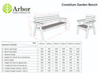Consilium Garden Fence Bench With Backrest