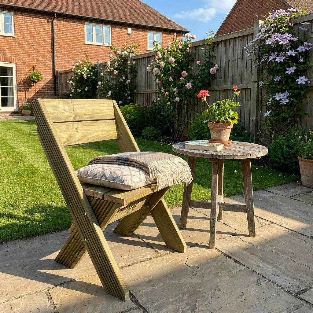 DeckFusion Wooden Garden Chair