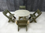 DeckFusion Rounded Picnic Table & Four Chairs Set