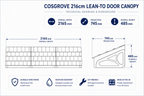 Cosgrove Lean-To Door Canopy — Flat Pack Porch Canopy