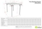 Sculpted Wooden Garden Pergola Kit