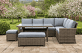 Palma 9-Seater Grey Rattan Garden Lounge Set with Protective Cover
