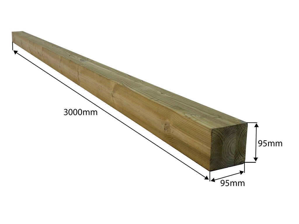 Pergola Post 94x94mm — Redwood, Kiln Dried, Laminated PAR