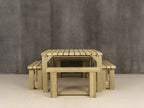 QUADRUM Picnic Table with 4 Benches