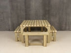 QUADRUM Picnic Table with 4 Benches