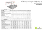 Rectangular Pergola & Decking Kit with Balustrade