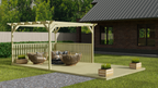 Rectangular Pergola and Decking Kit With Balustrades V.2