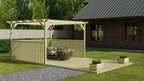 Rectangular Pergola and Decking Kit With Balustrades V.3