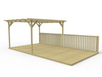 Rectangular Pergola And Decking Kit With Balustrade V.5