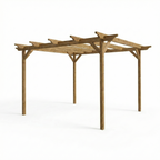Sculpted Wooden Garden Pergola Kit