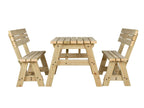 Victoria Picnic Table and Benches Set With Backrest