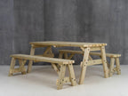 Victoria Rounded Picnic Table & Benches Set