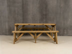 Victoria Rounded Picnic Table & Benches Set — Rustic Finish