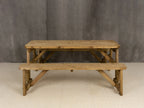 Victoria Rounded Picnic Table & Benches Set — Rustic Finish