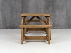 Victoria Rounded Picnic Table & Benches Set — Rustic Finish