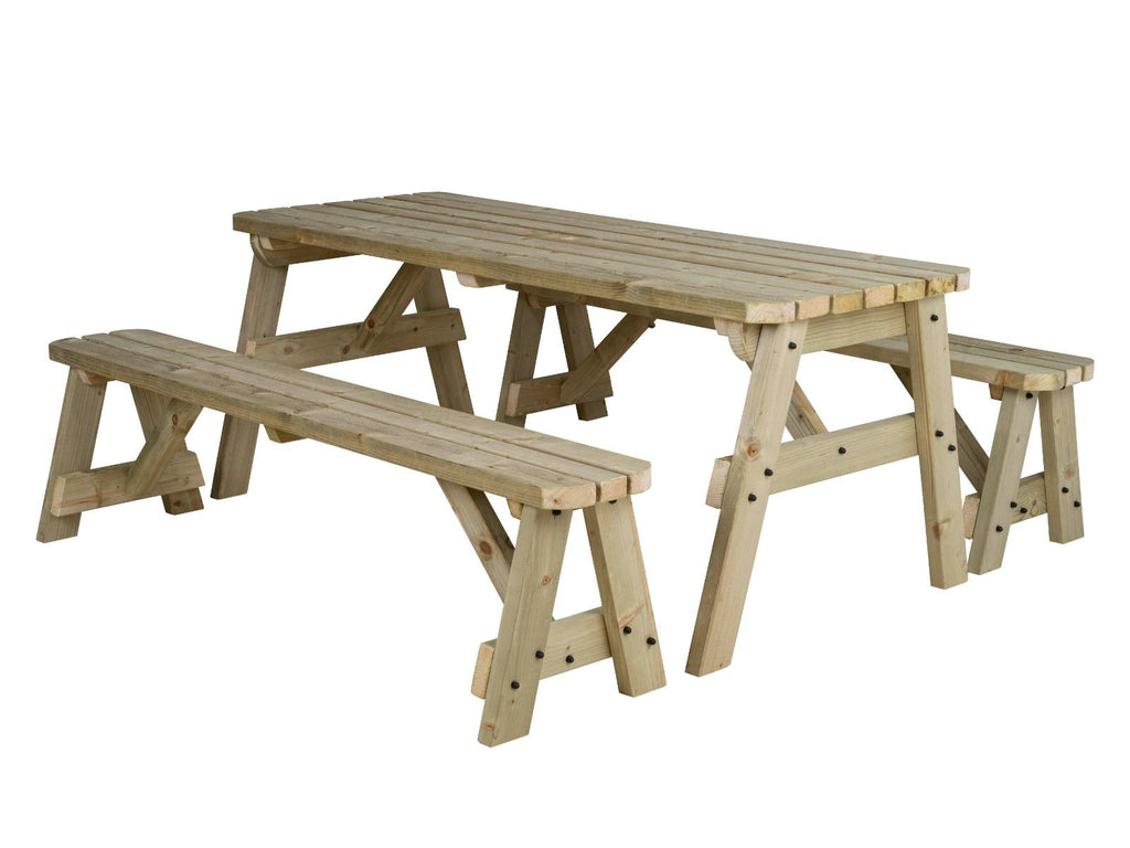Victoria Rounded Picnic Table & Benches Set