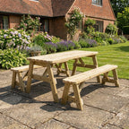 Victoria Rounded Picnic Table & Benches Set