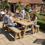 Victoria Rounded Picnic Table & Benches Set