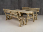 Victoria Space-Saving Picnic Table & Benches with Backrest