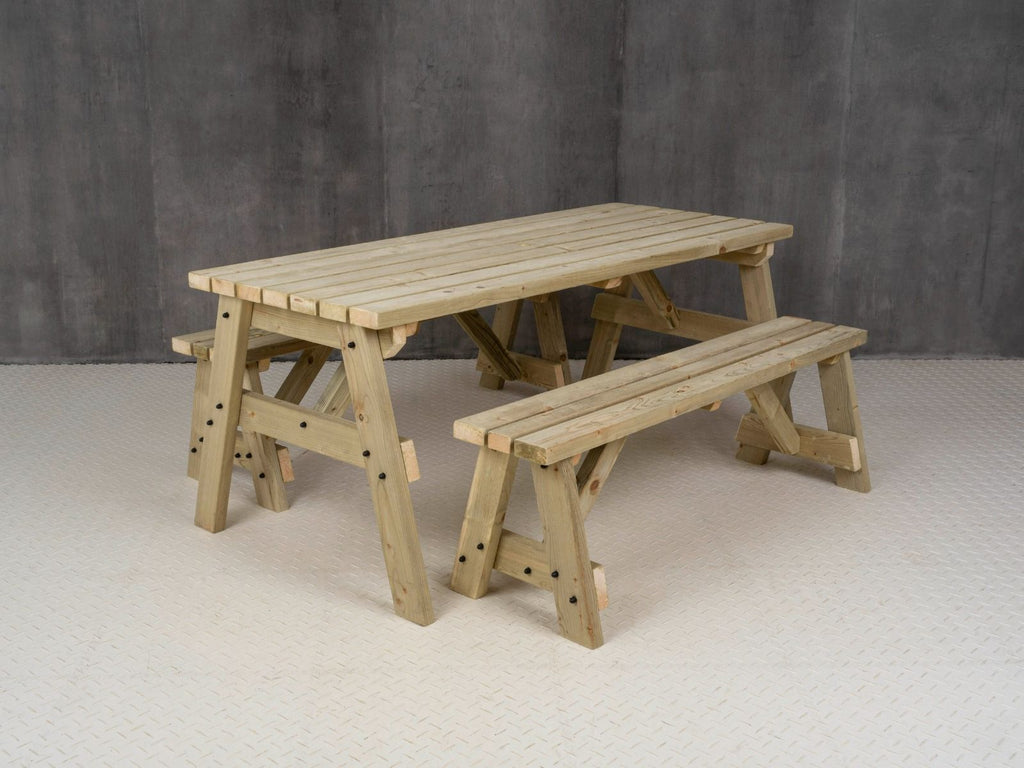 Victoria Space-Saving Picnic Table & Benches Set