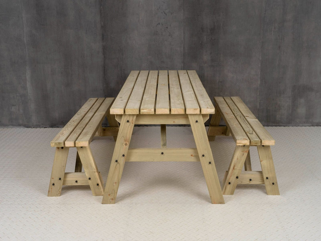 Victoria Space-Saving Picnic Table & Benches Set