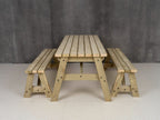 Victoria Space-Saving Picnic Table & Benches Set