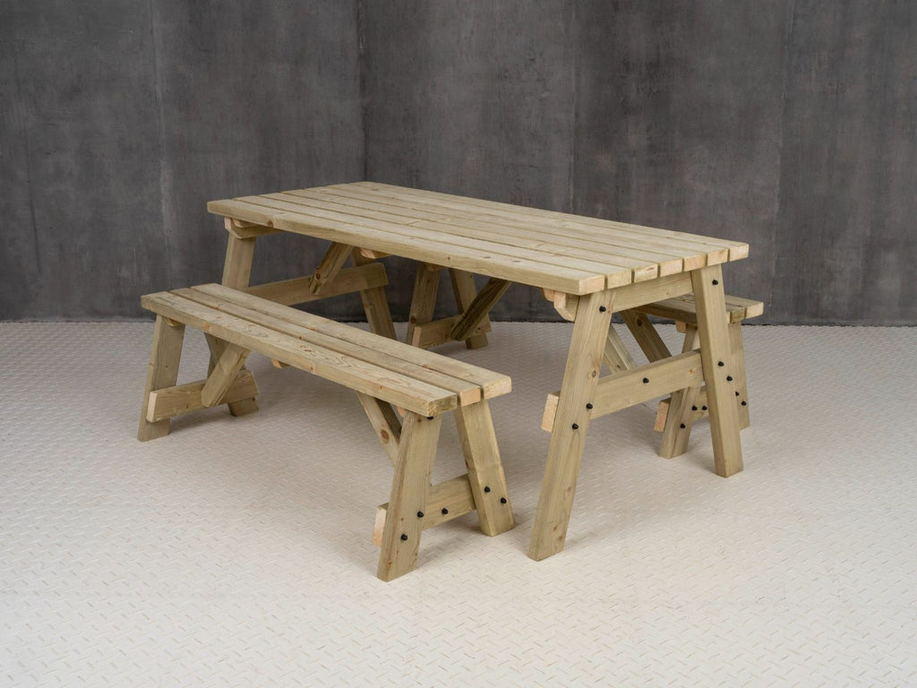 Victoria Space-Saving Picnic Table & Benches Set