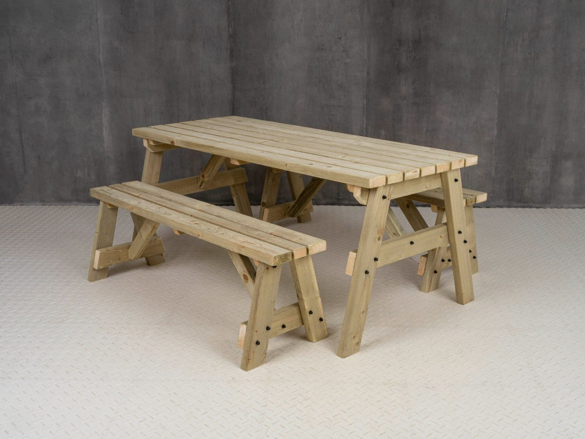 Victoria Space-Saving Picnic Table & Benches Set