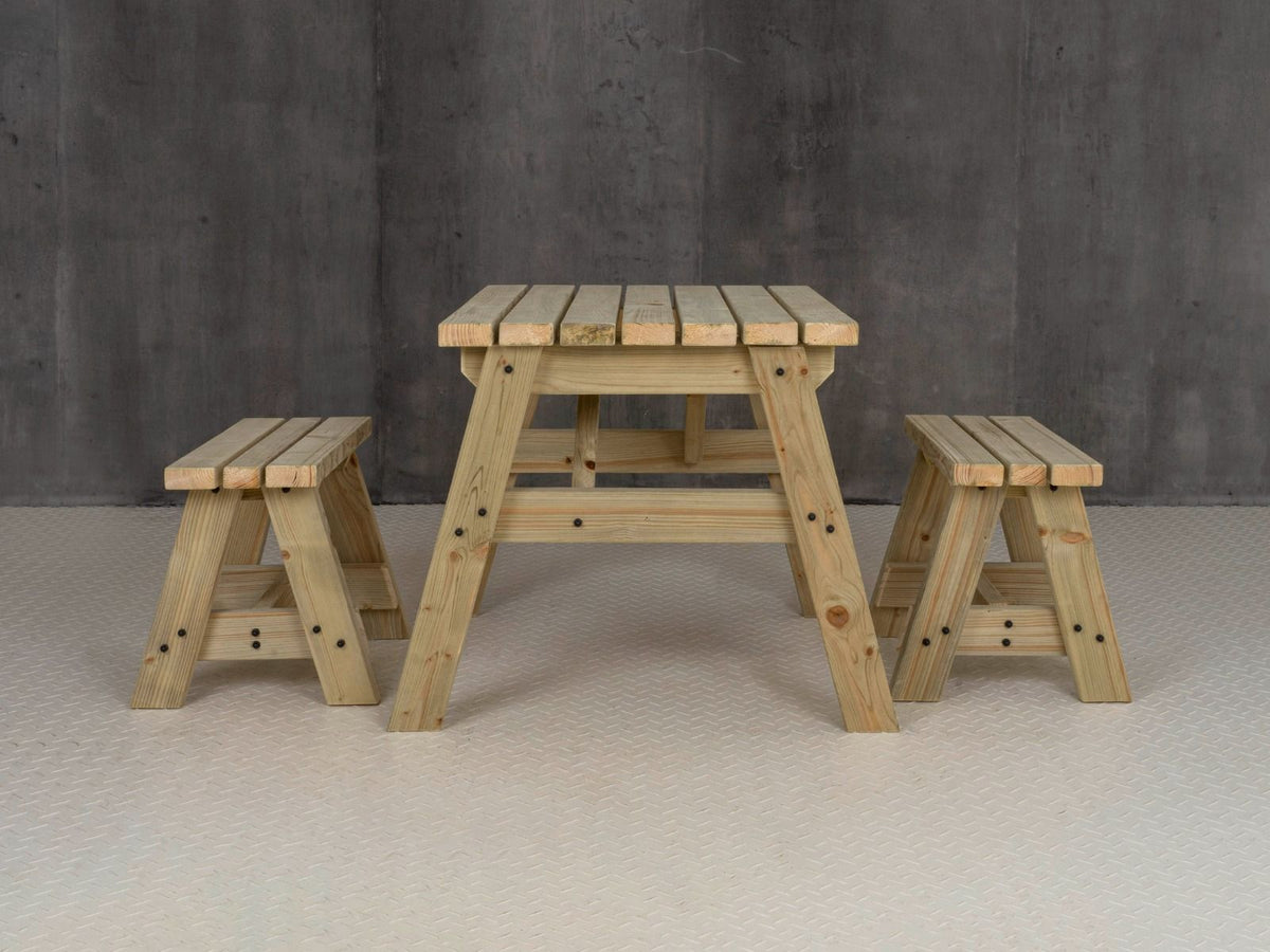 Victoria Space-Saving Picnic Table & Benches Set