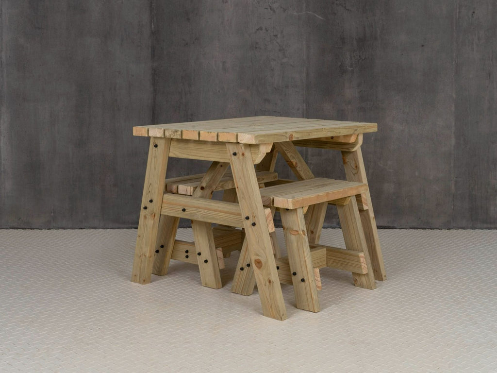 Victoria Space-Saving Picnic Table & Benches Set