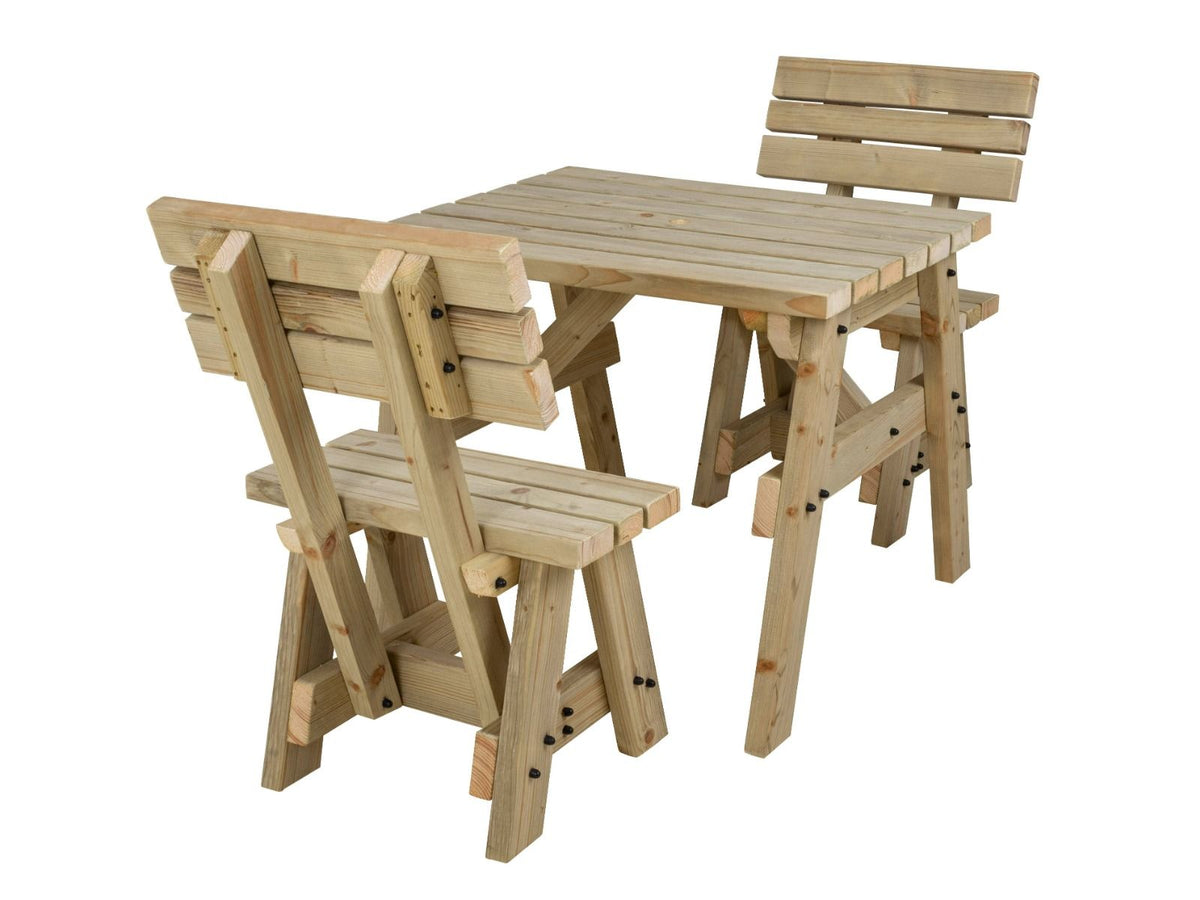 Victoria Space-Saving Picnic Table & Benches with Backrest