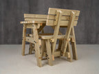 Victoria Space-Saving Picnic Table & Benches with Backrest